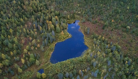 Finlands Byar - bild av en sjö som liknar Finlands karta