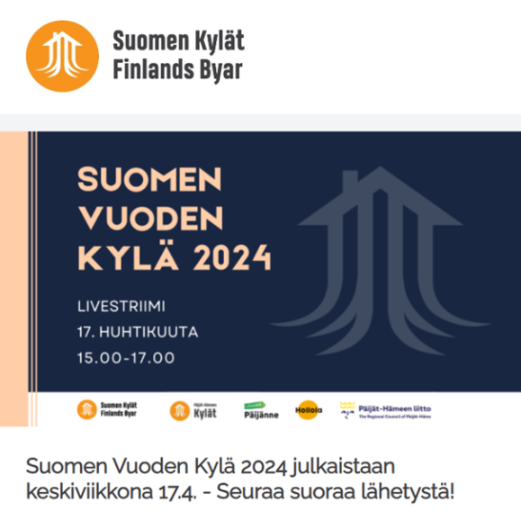 Finlands Byars nyhetsbrev april 2024